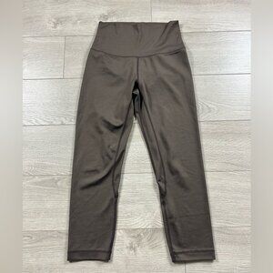 Slinkii Brown Crop High Rise Leggings